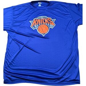 Majestic New York Knicks NBA‎ T-Shirt Graphic Tee Activewear Blue 4XL